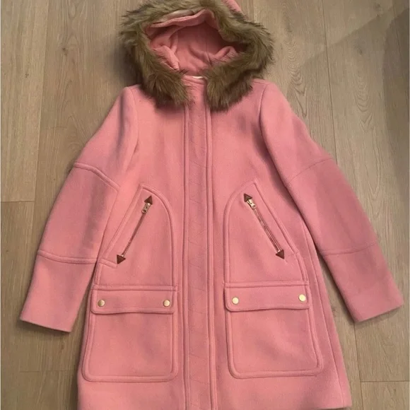 J. Crew Pink Chateau Parka Size 2 - Picture 1 of 4
